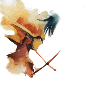 Abstract Anime Warriors Vinyl Car Decal Sticker – Waterproof & UV-Resistant 8"