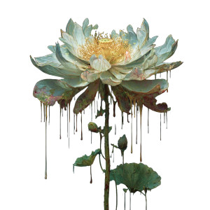 Otherworldly Lotus Vinyl Car Decal Sticker – Waterproof & UV-Resistant 8"
