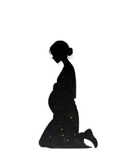 Celestial Mother Silhouette Vinyl Car Decal Sticker – Waterproof & UV-Resistant 8"