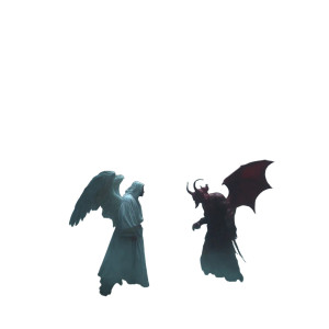 Angelic Argument Vinyl Car Decal Sticker – Waterproof & UV-Resistant 8"