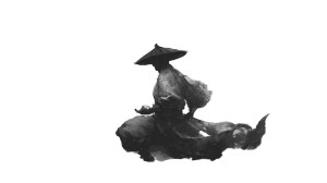 Ink Wash Samurai Vinyl Car Decal Sticker – Waterproof & UV-Resistant 8"
