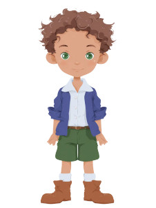 Colored Boy Vector Vinyl Car Decal Sticker – Waterproof & UV-Resistant 8"