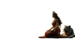 Goddess Durga Meditating V2 Vinyl Car Decal Sticker – Waterproof & UV-Resistant 8"