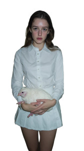 Elegant Model Absurdity Vinyl Car Decal Sticker – Waterproof & UV-Resistant 8"