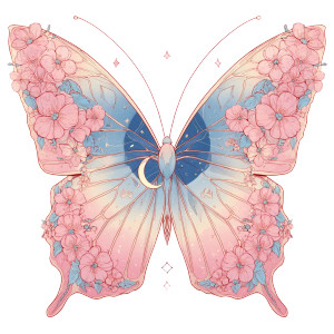 Whimsical Butterfly Wings Vinyl Car Decal Sticker – Waterproof & UV-Resistant 8"