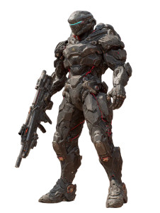 Futuristic Soldier Armor Vinyl Car Decal Sticker – Waterproof & UV-Resistant 8"