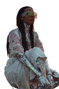 Cyberpunk Cyborg V7 Vinyl Car Decal Sticker – Waterproof & UV-Resistant 8"