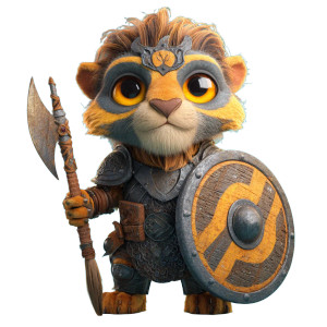 Lion Warrior Vinyl Car Decal Sticker – Waterproof & UV-Resistant 8"