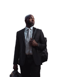 Black Business Man V2 Vinyl Car Decal Sticker – Waterproof & UV-Resistant 8"