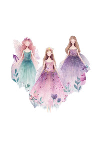 Whimsical Fairies Illustration Vinyl Car Decal Sticker – Waterproof & UV-Resistant 8"