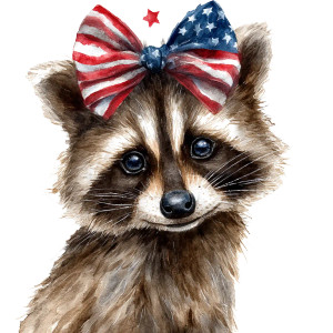 Patriotic Raccoon V7 Vinyl Car Decal Sticker – Waterproof & UV-Resistant 8"