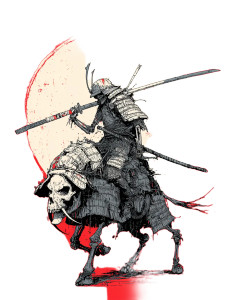 Samurai Skeleton Orc Vinyl Car Decal Sticker – Waterproof & UV-Resistant 8"