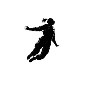 Falling Silhouette Vinyl Car Decal Sticker – Waterproof & UV-Resistant 8"