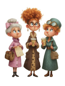 Gossiping Girlfriends Vinyl Car Decal Sticker – Waterproof & UV-Resistant 8"