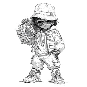 Chibi Latino Boy Vinyl Car Decal Sticker – Waterproof & UV-Resistant 8"