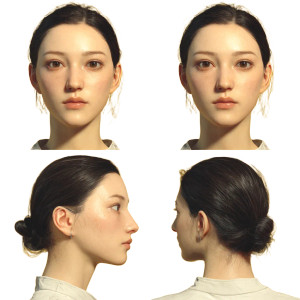 Asian Female Portrait V4 Vinyl Car Decal Sticker – Waterproof & UV-Resistant 8"