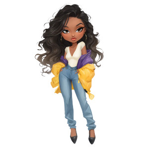 Chibi African Woman V3 Vinyl Car Decal Sticker – Waterproof & UV-Resistant 8" Chibi African Woman V3 Vinyl Car Decal Sticker – Waterproof & UV-Resistant 8"