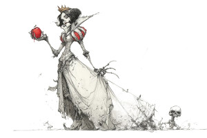 Evil Snow White Vinyl Car Decal Sticker – Waterproof & UV-Resistant 8"