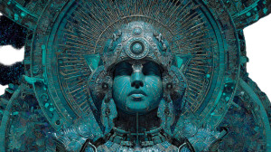 Futuristic Alien Flora Vinyl Car Decal Sticker – Waterproof & UV-Resistant 8"