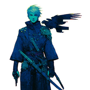 Purple-Haired Swordsman V2 Vinyl Car Decal Sticker – Waterproof & UV-Resistant 8"