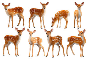 Baby Deer Collection Vinyl Car Decal Sticker – Waterproof & UV-Resistant 8"