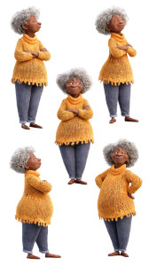 African Woman Pixar Vinyl Car Decal Sticker – Waterproof & UV-Resistant 8"