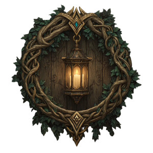 Lantern With Vines Vinyl Car Decal Sticker – Waterproof & UV-Resistant 8"