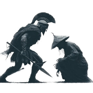 Warriors Fighting Vinyl Car Decal Sticker – Waterproof & UV-Resistant 8"