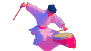 Taoist Drummer Vinyl Car Decal Sticker – Waterproof & UV-Resistant 8"