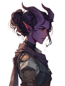 Tiefling Character V5 Vinyl Car Decal Sticker – Waterproof & UV-Resistant 8"