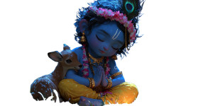 Divine Child Krishna Vinyl Car Decal Sticker – Waterproof & UV-Resistant 8"