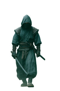 Stealthy Ninja Night Vinyl Car Decal Sticker – Waterproof & UV-Resistant 8"