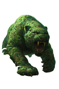 Moss-Covered Panther Vinyl Car Decal Sticker – Waterproof & UV-Resistant 8"