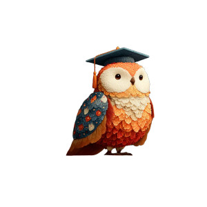 Academic Owl Vinyl Car Decal Sticker – Waterproof & UV-Resistant 8"