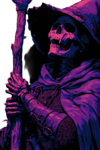 Skeletal Vampire Wizard Vinyl Car Decal Sticker – Waterproof & UV-Resistant 8"