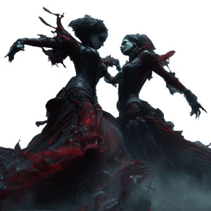 Gothic Women Dancing Vinyl Car Decal Sticker – Waterproof & UV-Resistant 8"