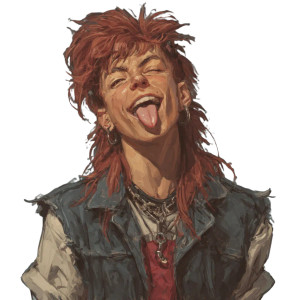 Rebellious Teen Portrait V2 Vinyl Car Decal Sticker – Waterproof & UV-Resistant 8"