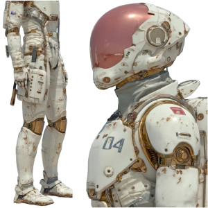 Futuristic Robot Soldier V2 Vinyl Car Decal Sticker – Waterproof & UV-Resistant 8"