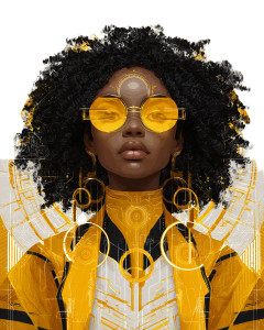 Futuristic African Woman V3 Vinyl Car Decal Sticker – Waterproof & UV-Resistant 8" Futuristic African Woman V3 Vinyl Car Decal Sticker – Waterproof & UV-Resistant 8"