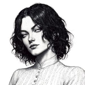 Female Headshot V2 Vinyl Car Decal Sticker – Waterproof & UV-Resistant 8"