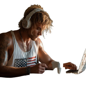 Handsome Blond Man Vinyl Car Decal Sticker – Waterproof & UV-Resistant 8"