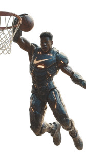 Futuristic Basketball Dunk V2 Vinyl Car Decal Sticker – Waterproof & UV-Resistant 8"