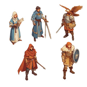 Fantasy Game Characters Vinyl Car Decal Sticker – Waterproof & UV-Resistant 8"