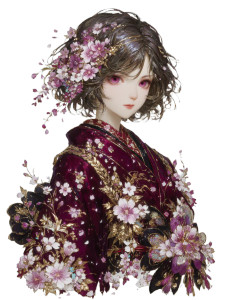 Edo Princess Portrait Vinyl Car Decal Sticker – Waterproof & UV-Resistant 8"