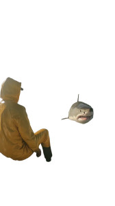 Ocean Struggle Scene Vinyl Car Decal Sticker – Waterproof & UV-Resistant 8"