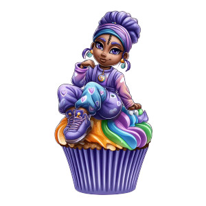 Voodoo Doll Cupcake Vinyl Car Decal Sticker – Waterproof & UV-Resistant 8"