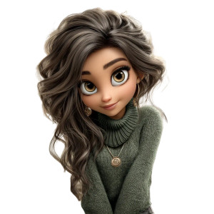 Pixar-Style Portrait V2 Vinyl Car Decal Sticker – Waterproof & UV-Resistant 8"