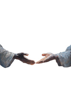 Hands Offering Flame Vinyl Car Decal Sticker – Waterproof & UV-Resistant 8"