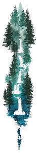 Silhouette Hiker Vinyl Car Decal Sticker – Waterproof & UV-Resistant 8"