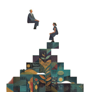 Abstract Staircase Journey Vinyl Car Decal Sticker – Waterproof & UV-Resistant 8"